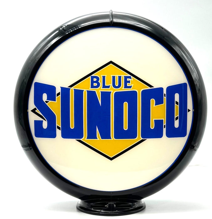 SUNOCO BLUE pre-1941 Black Diamond 13.5" Ad Globe