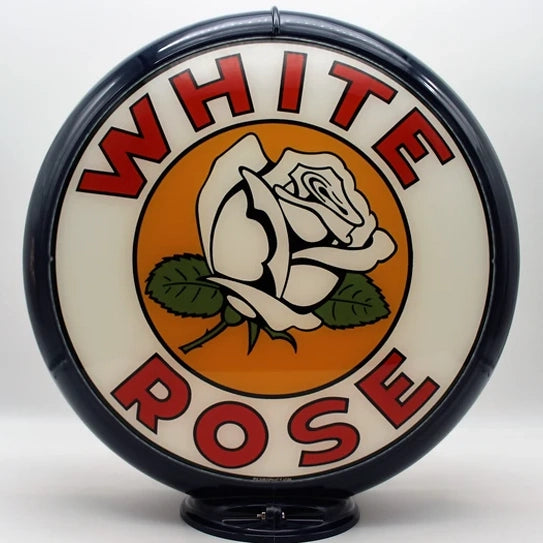WHITE ROSE FLOWER 13.5" Ad Globe