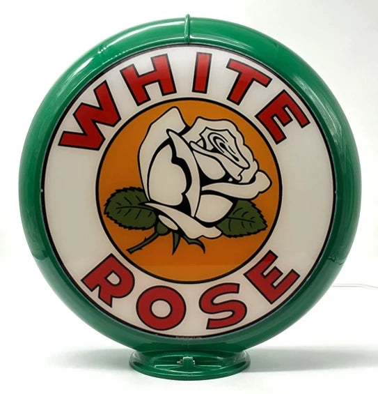 WHITE ROSE FLOWER 13.5" Ad Globe