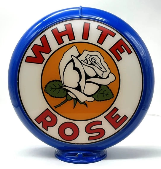 WHITE ROSE FLOWER 13.5" Ad Globe