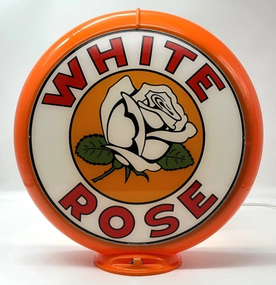 WHITE ROSE FLOWER 13.5" Ad Globe