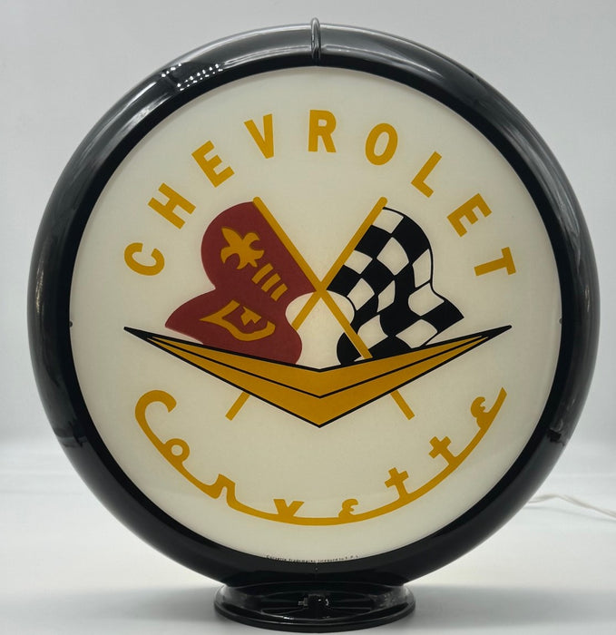 CHEVROLET CORVETTE 13.5" Gas Pump Globe