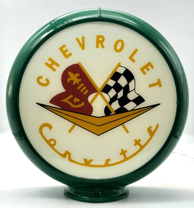 CHEVROLET CORVETTE 13.5" Gas Pump Globe