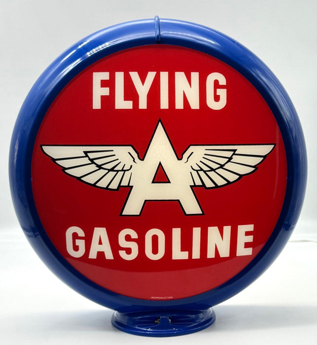 FLYING A RED BACKGROUND 13.5" Gas Pump Globe