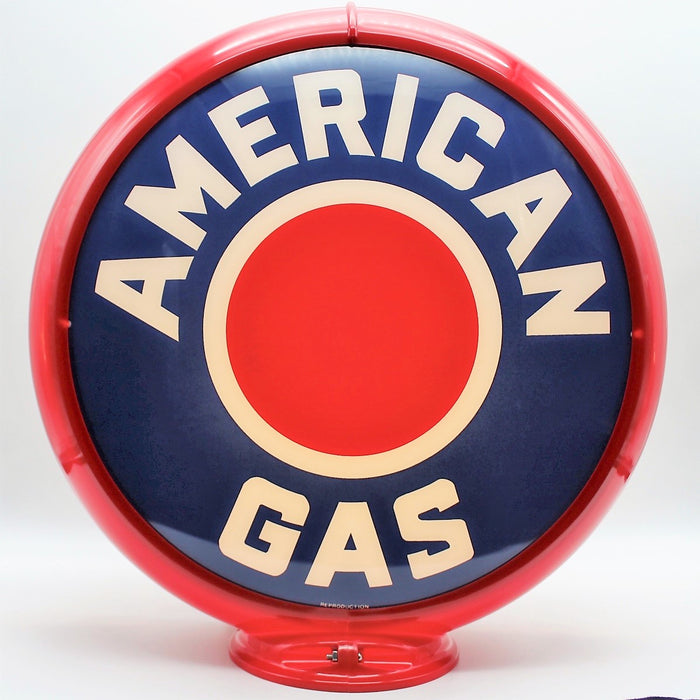 AMERICAN GAS RED DOT Gas Pump Globe Face / Lens