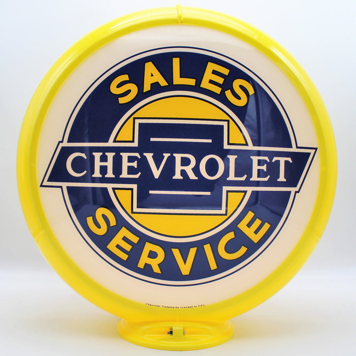 CHEVROLET SALES & SERVICE 13.5" Gas Pump Globe Face / Lens - FREE SHIPPING!!