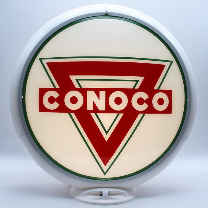 CONOCO RED TRIANGLE 13.5" Gas Pump Globe - FREE SHIPPING!!