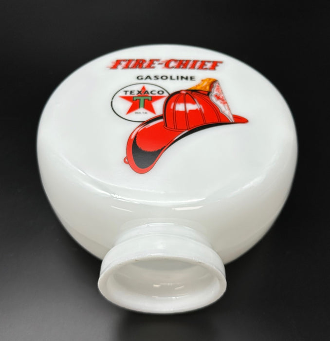 TEXACO FIRE CHIEF 8" Glass Mini Gas Pump Globe - FREE SHIPPING!!