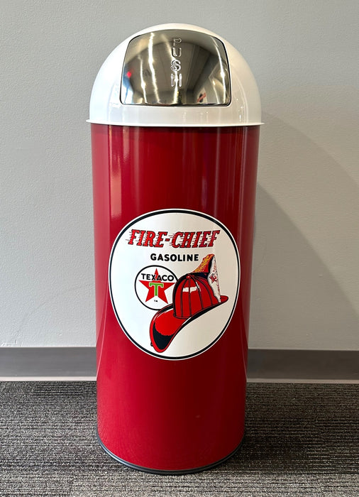 TEXACO FIRE CHIEF Bullet Style Trash Can - FREE SHIPPING!