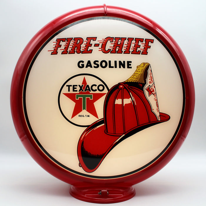 TEXACO FIRE-CHIEF GASOLINE 13.5" Glass Face - FREE SHIPPING!!