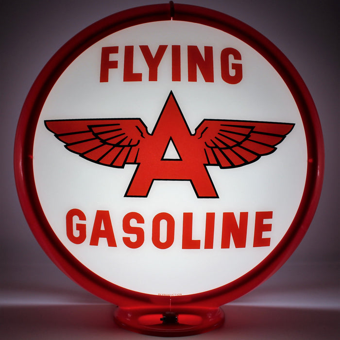 FLYING A WHITE BACKGROUND 13.5" Gas Pump Globe