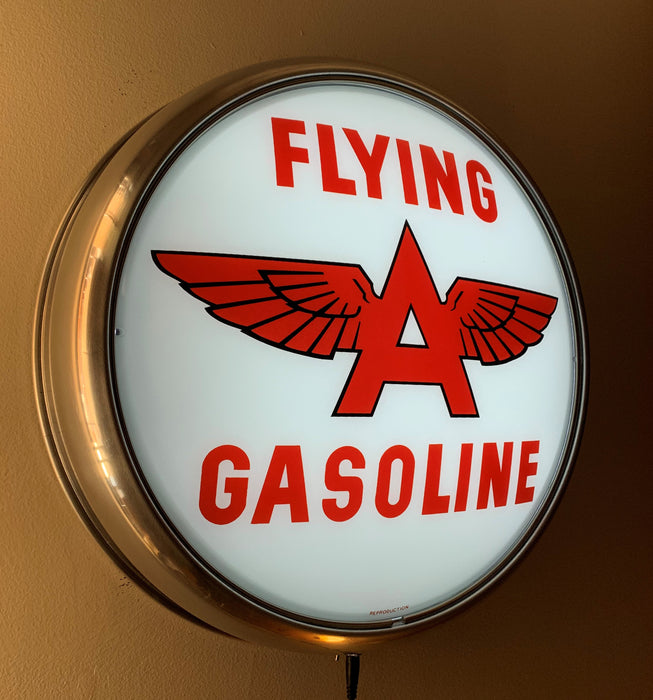 LED Wall Mount - Flying A Gasoline (White Background)