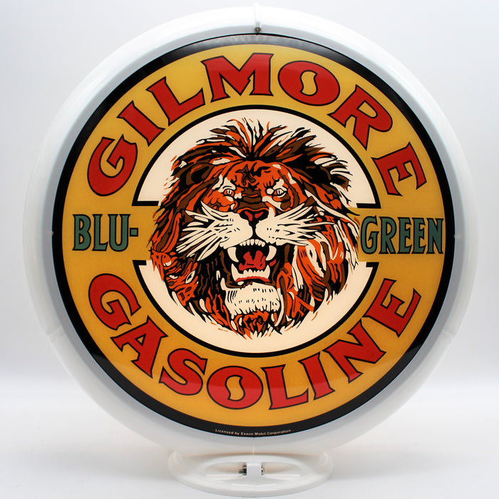 GILMORE BLU-GREEN GASOLINE 13.5" Gas Pump Globe