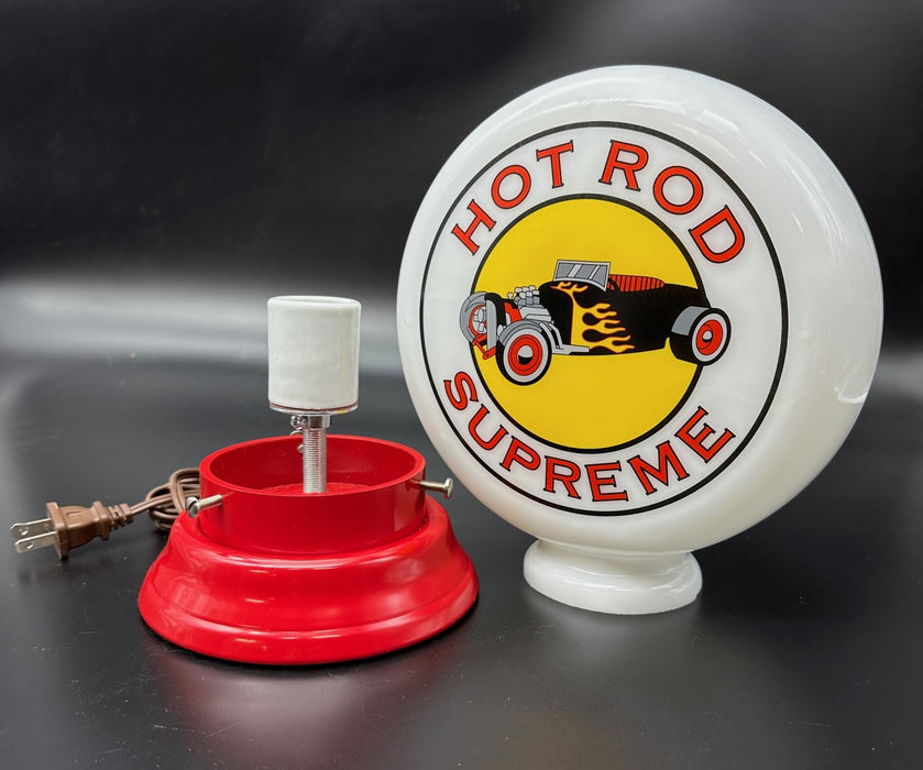 HOT ROD SUPREME 8" Mini Glass Gas Pump Globe