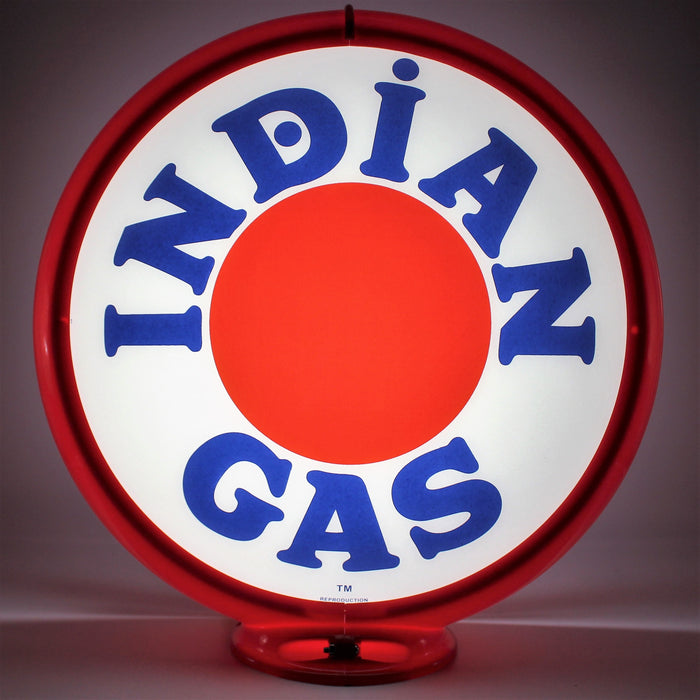 INDIAN GAS RED DOT 13.5" Ad Globe