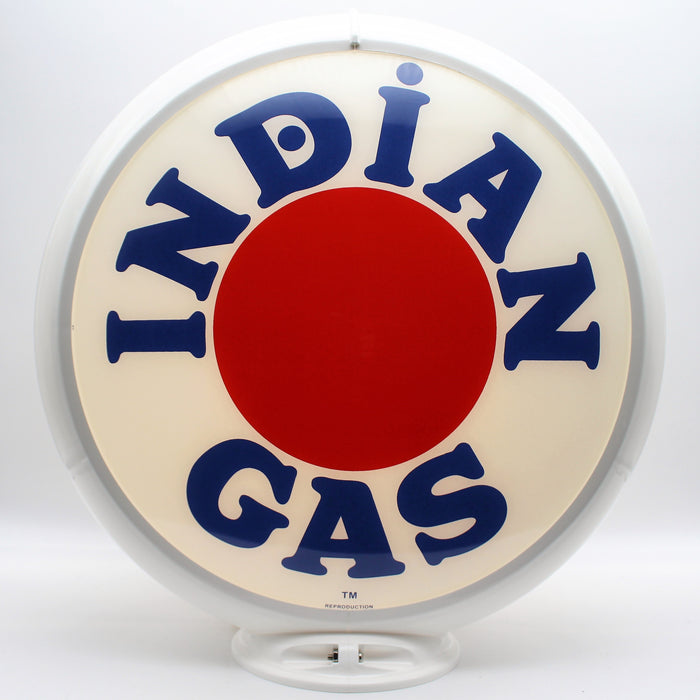 INDIAN GAS RED DOT 13.5" Ad Globe