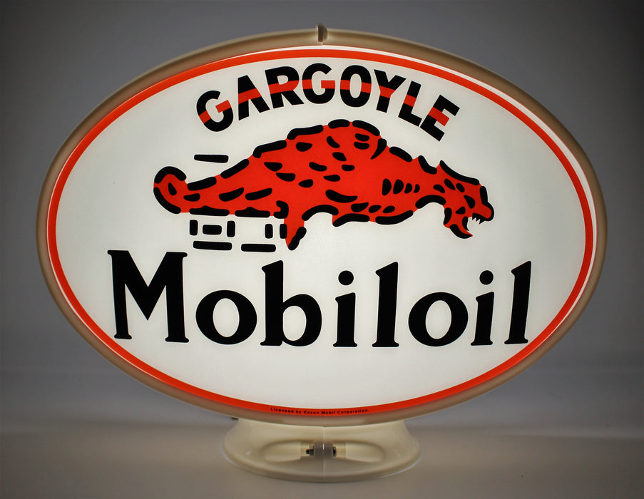 GARGOYLE MOBILOIL Oval Advertising Globe