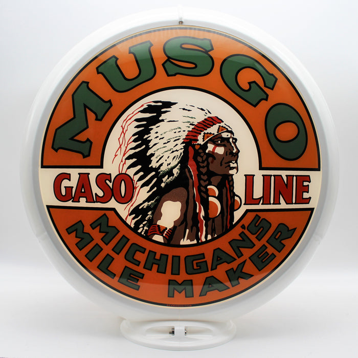 MUSGO GASOLINE 13.5" Ad Globe