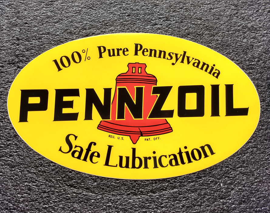 PENNZOIL OVAL DECAL-12"