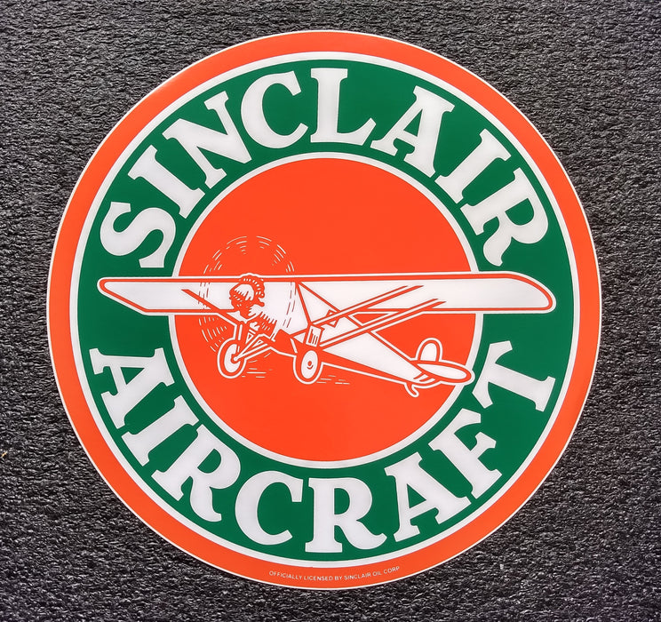 SINCLAIR AIRCRAFT GREEN DECAL-12"