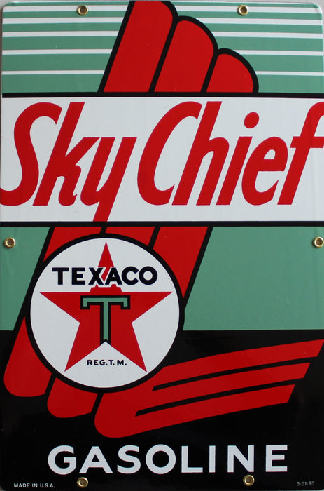 TEXACO SKY CHIEF 12" X 18" Porcelain Sign - FREE SHIPPING!!