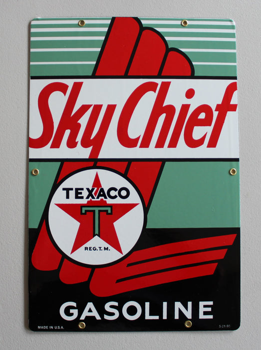 TEXACO SKY CHIEF 12" X 18" Porcelain Sign - FREE SHIPPING!!