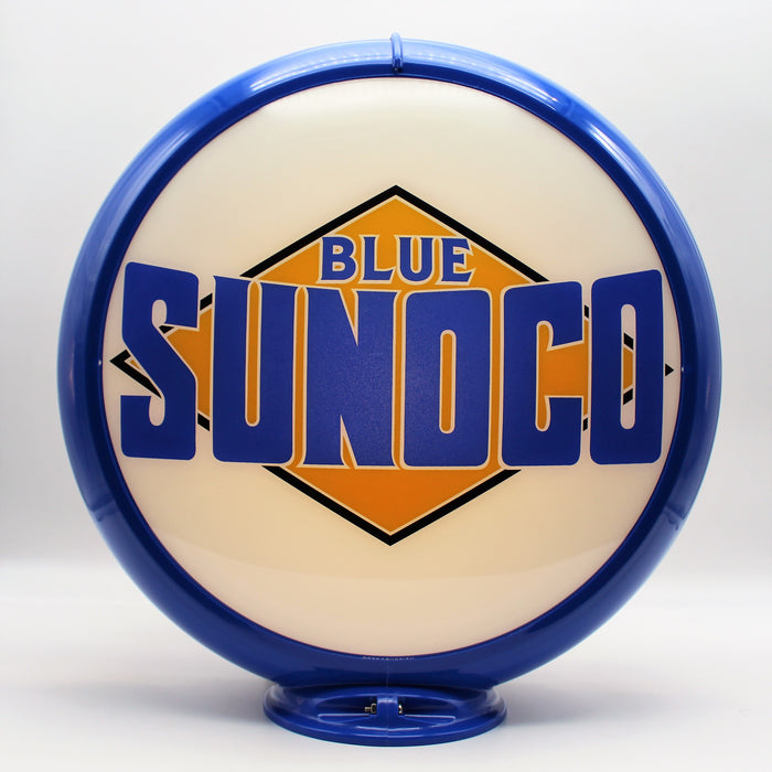 SUNOCO BLUE pre-1941 Black Diamond 13.5" Ad Globe