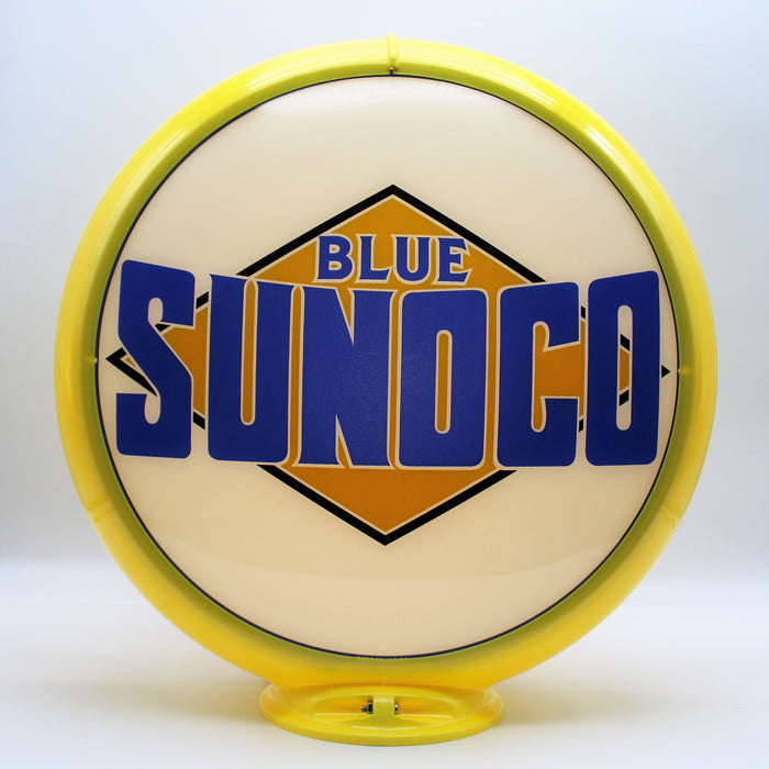 SUNOCO BLUE pre-1941 Black Diamond 13.5" Ad Globe
