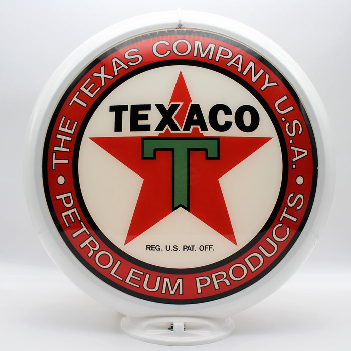 TEXACO THE TEXAS COMPANY USA 13.5" Glass Face for Gas Pump Globe - FREE SHIPPING!!
