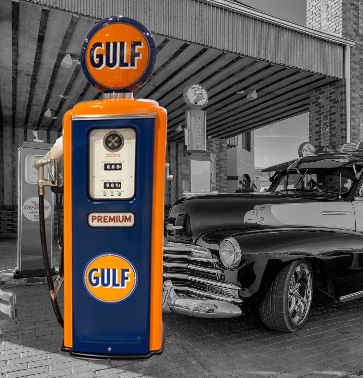 GULF Tokheim 39 Reproduction Gas Pump - Dual Sided! — PERGL