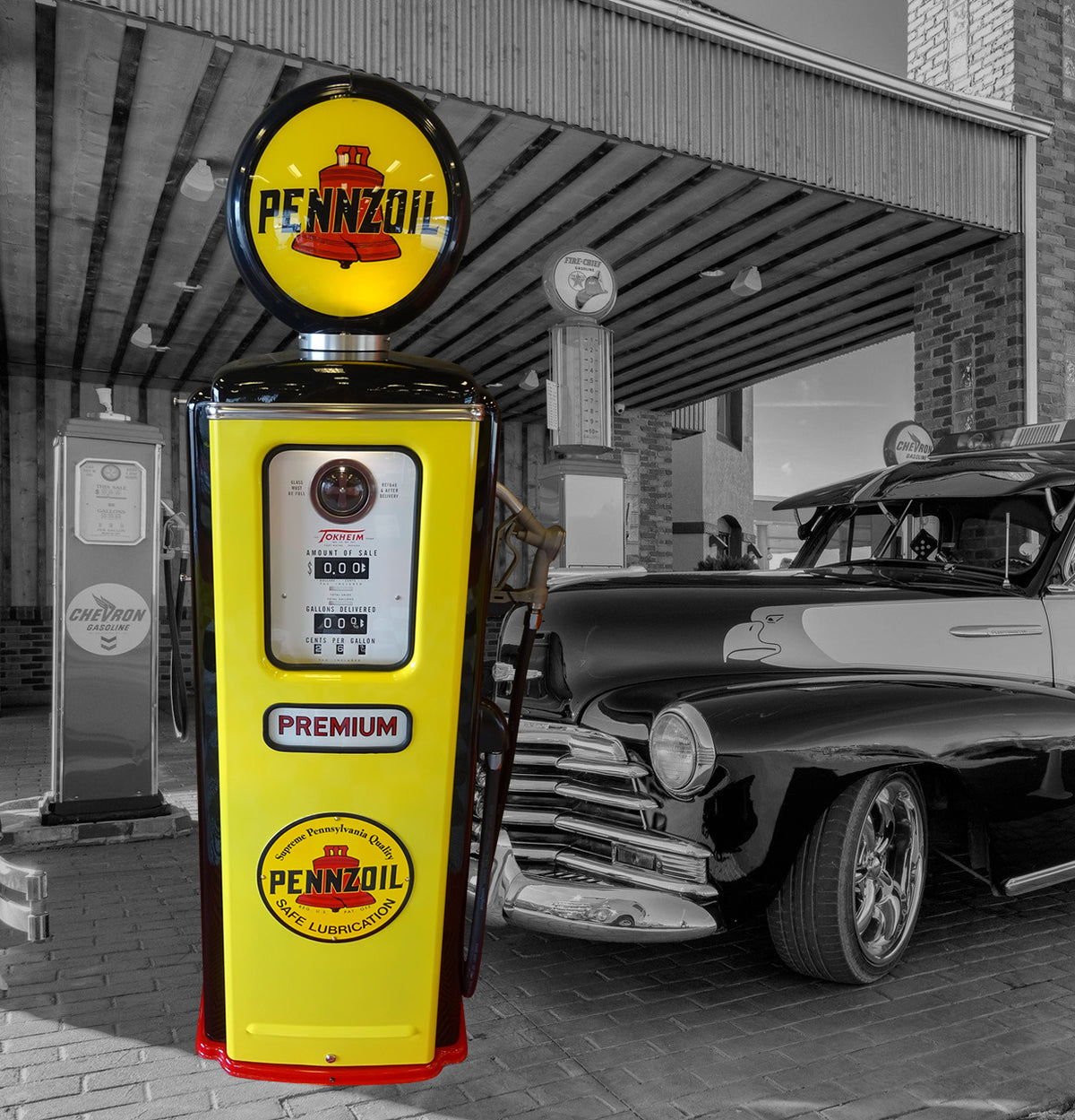 PENNZOIL Tokheim 39 Reproduction Gas Pump - Dual Sided! — PERGL