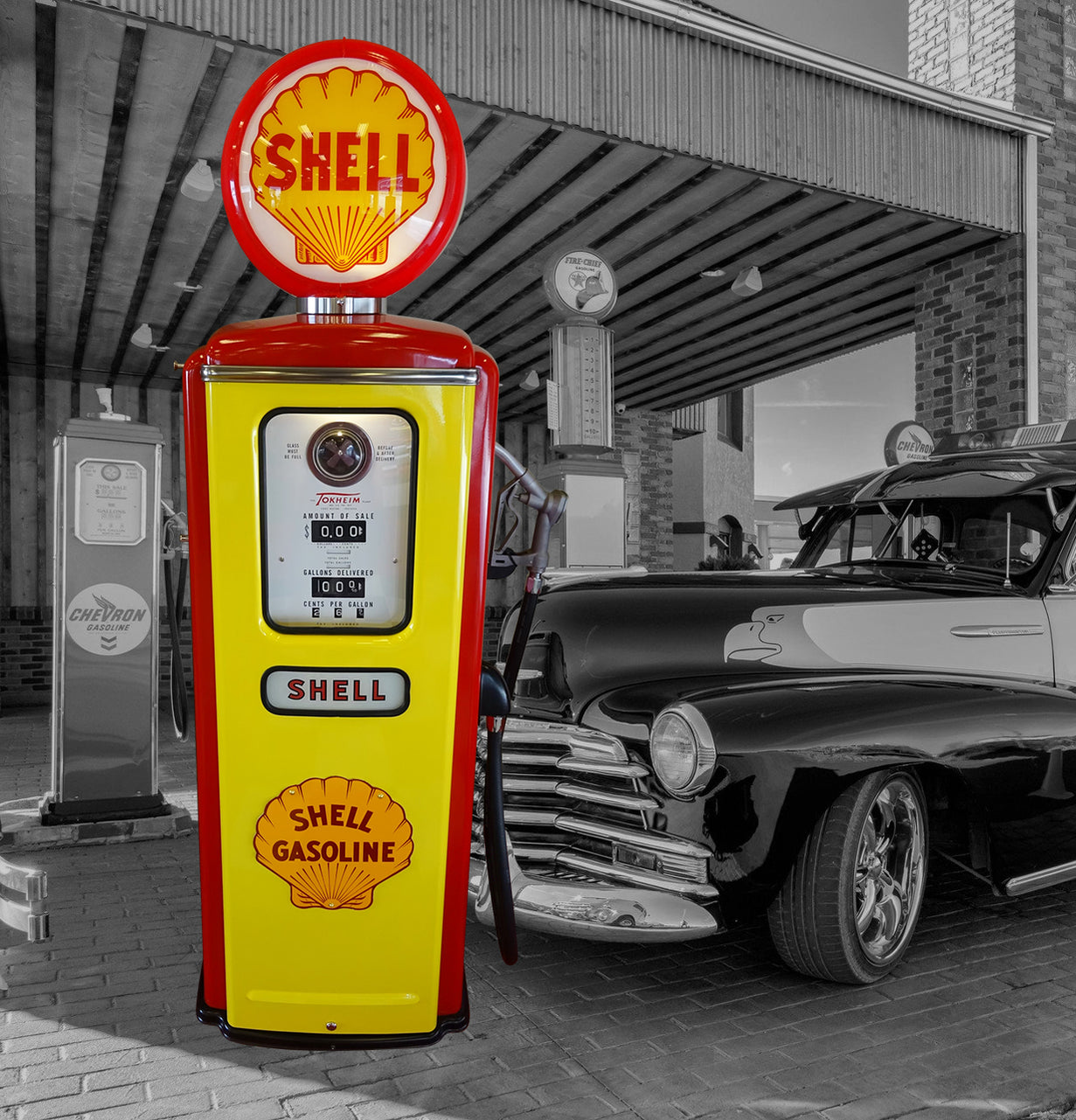 SHELL Tokheim 39 Reproduction Gas Pump - Dual Sided! — PERGL